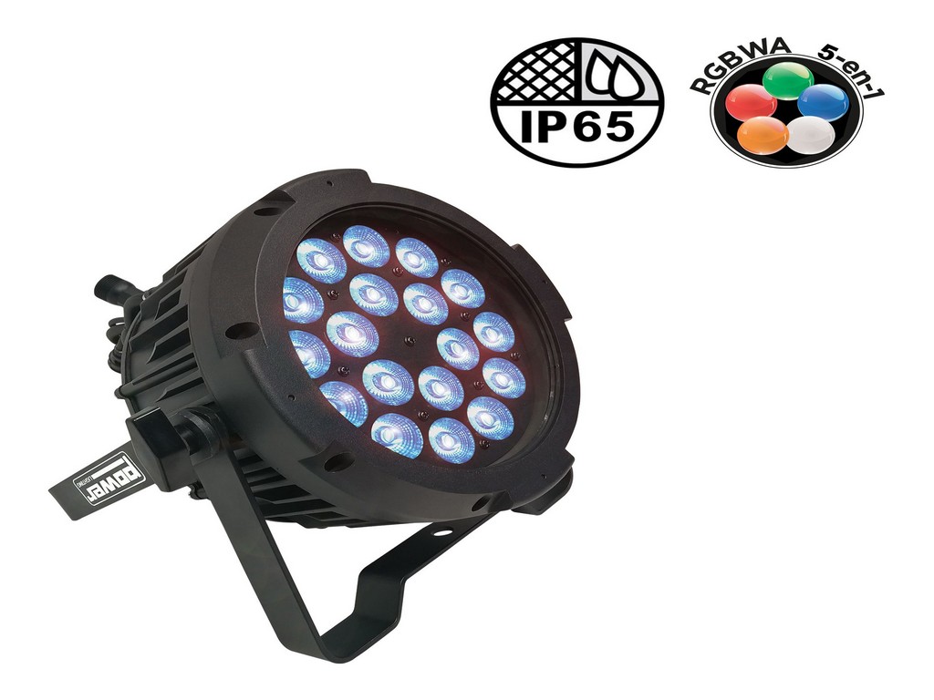 par led penta 40 - PENTA 40 : PAR SLIM LED 18 x 10W IP65 pour éclairage extérieur même par temps de pluie.